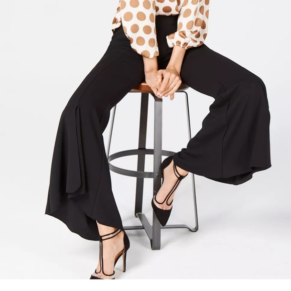 I.N.C. Curvy Flared High-Low Pants, - Picture 2 of 7